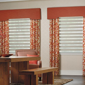 Graber Layered Shades with Drapery