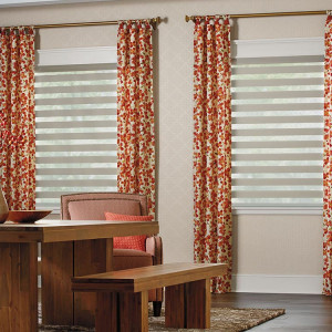 Graber Layered Shades with Drapery